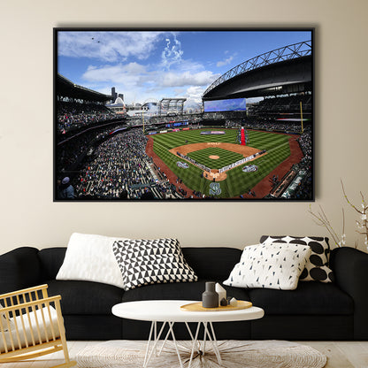 Safeco Field Seattle, Stadium Canvas, Sport Art, Fan Gifts, Framed Canvas Print Wall Art, Floating Frame