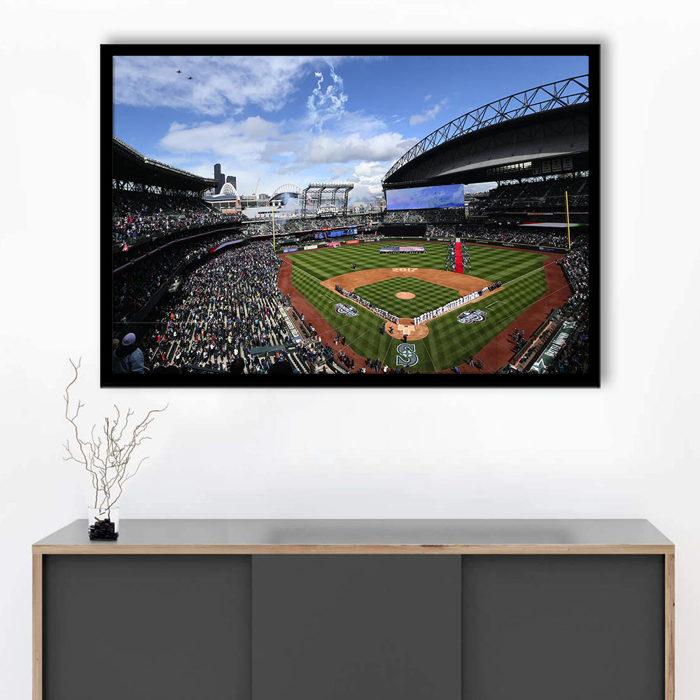 Safeco Field Seattle, Stadium Canvas, Sport Art, Fan Gifts, Framed Art Print Wall Decor, Picture Framed