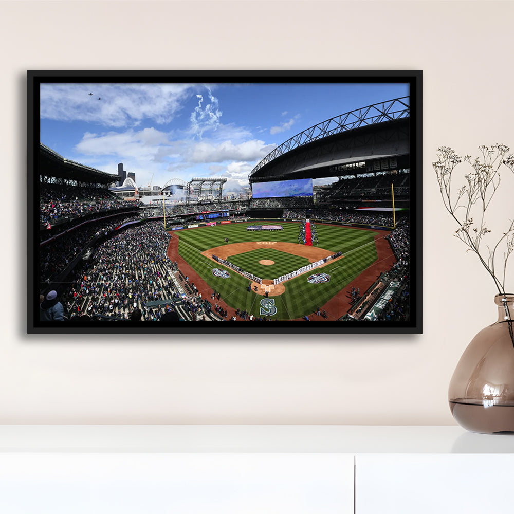 Safeco Field Seattle, Stadium Canvas, Sport Art, Fan Gifts, Framed Canvas Print Wall Art, Floating Frame