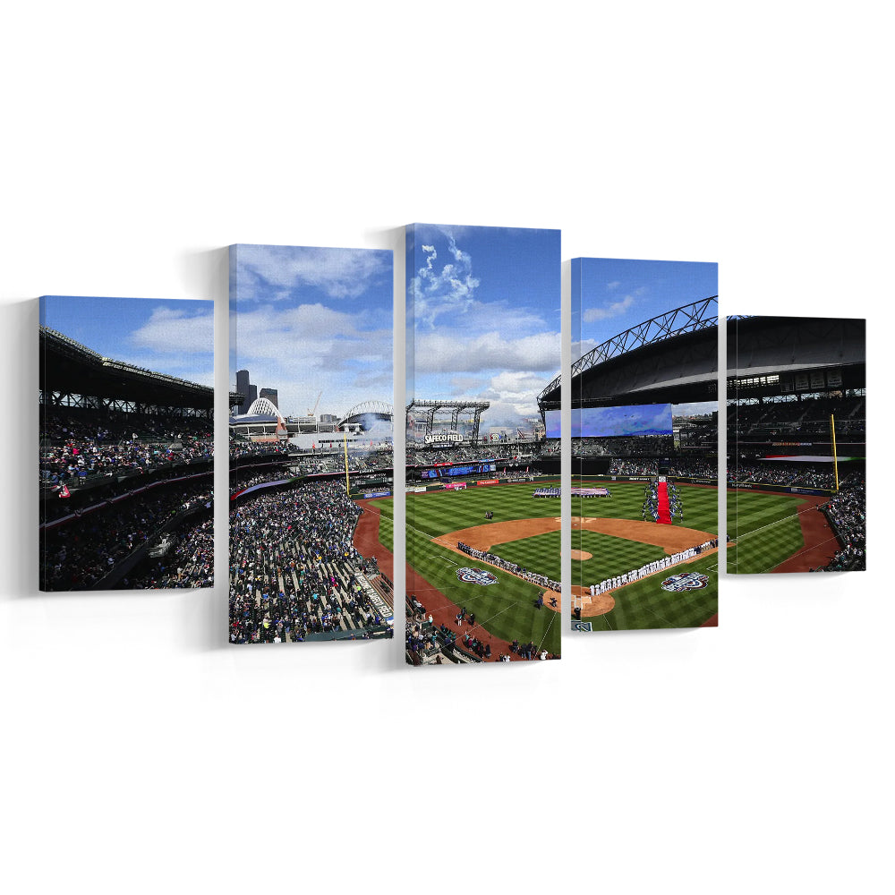 Safeco Field Seattle, Stadium Canvas, Sport Art, Fan Gifts, 5 Panel, Large Canvas, Canvas Print Wall Art