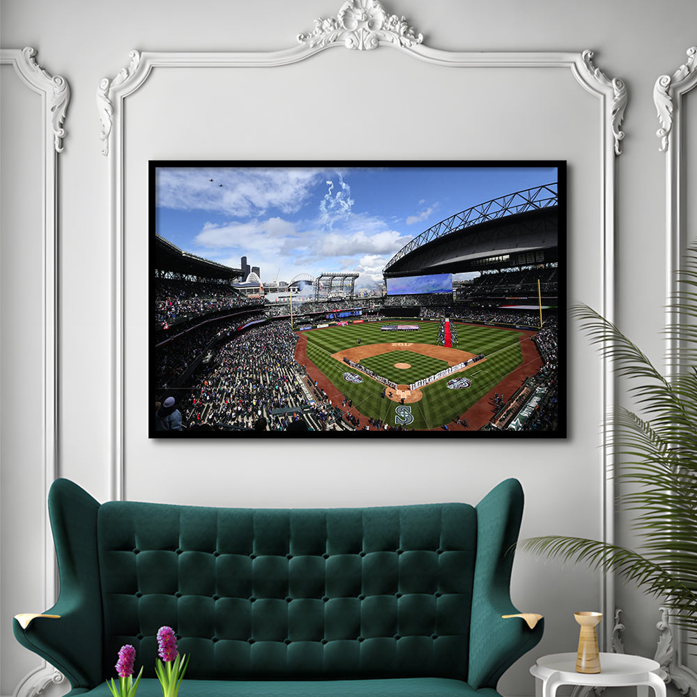 Safeco Field Seattle, Stadium Canvas, Sport Art, Fan Gifts, Framed Art Print Wall Decor, Picture Framed