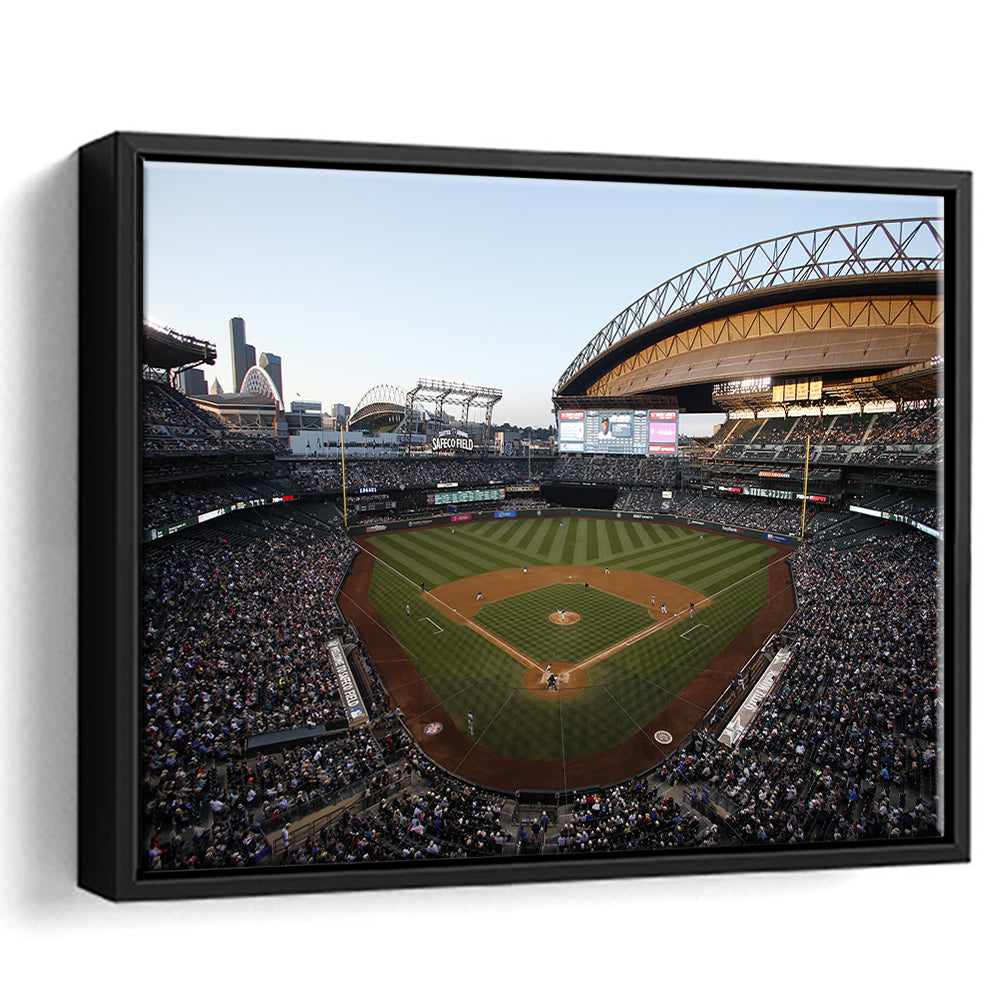 Safeco Field Seattle, Stadium Canvas, Sport Art, Framed Canvas Print Wall Art, Floating Frame