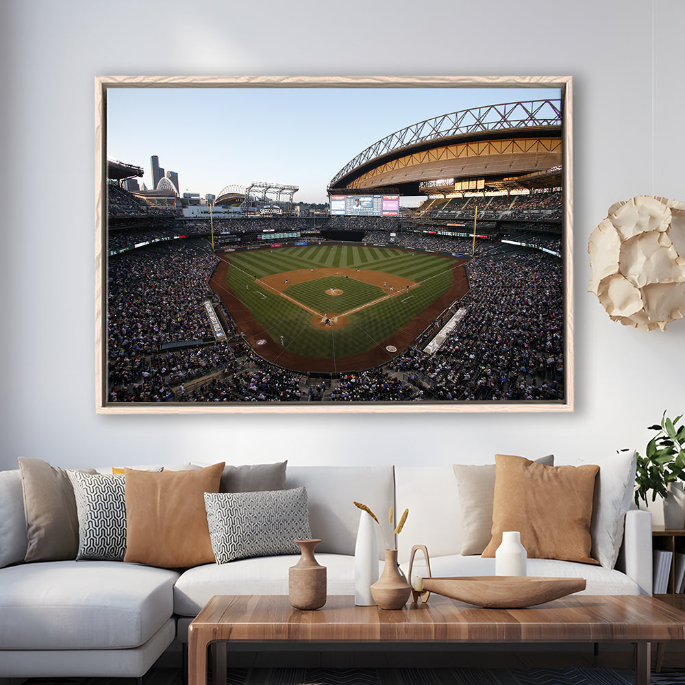 Safeco Field Seattle, Stadium Canvas, Sport Art, Framed Canvas Print Wall Art, Floating Frame