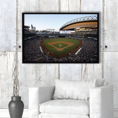 Safeco Field Seattle, Stadium Canvas, Sport Art, Framed Canvas Print Wall Art, Floating Frame