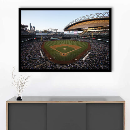 Safeco Field Seattle, Stadium Canvas, Sport Art, Gift for him, Framed Art Print Wall Decor, Picture Framed