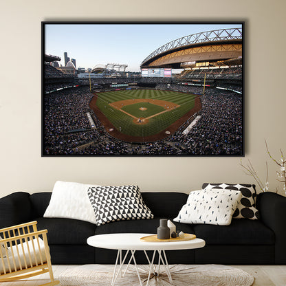 Safeco Field Seattle, Stadium Canvas, Sport Art, Framed Canvas Print Wall Art, Floating Frame