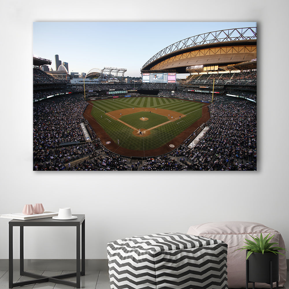 Safeco Field Seattle, Stadium Canvas, Sport Art, Gift for him, Man Cave Decor, Art Print, Canvas Print Wall Art