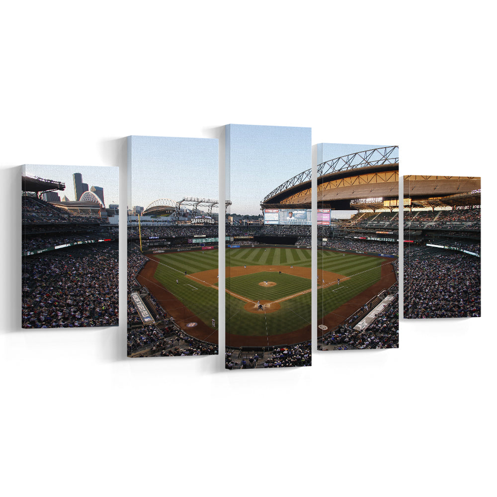 Safeco Field Seattle, Stadium Canvas, Sport Art, Gift for him, 5 Panel, Large Canvas, Canvas Print Wall Art