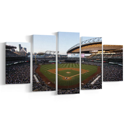 Safeco Field Seattle, Stadium Canvas, Sport Art, Gift for him, 5 Panel, Large Canvas, Canvas Print Wall Art