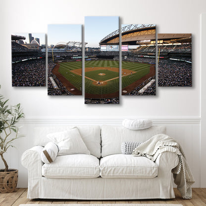 Safeco Field Seattle, Stadium Canvas, Sport Art, Gift for him, 5 Panel, Large Canvas, Canvas Print Wall Art