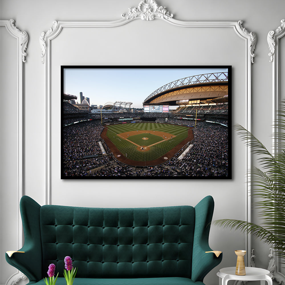 Safeco Field Seattle, Stadium Canvas, Sport Art, Gift for him, Framed Art Print Wall Decor, Picture Framed