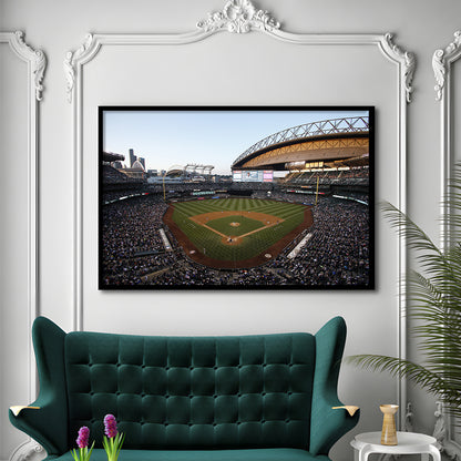 Safeco Field Seattle, Stadium Canvas, Sport Art, Gift for him, Framed Art Print Wall Decor, Picture Framed