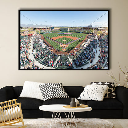 Salt River Fields Stadium, Stadium Canvas, Sport Art, Fan Gifts, Framed Canvas Print Wall Art, Floating Frame