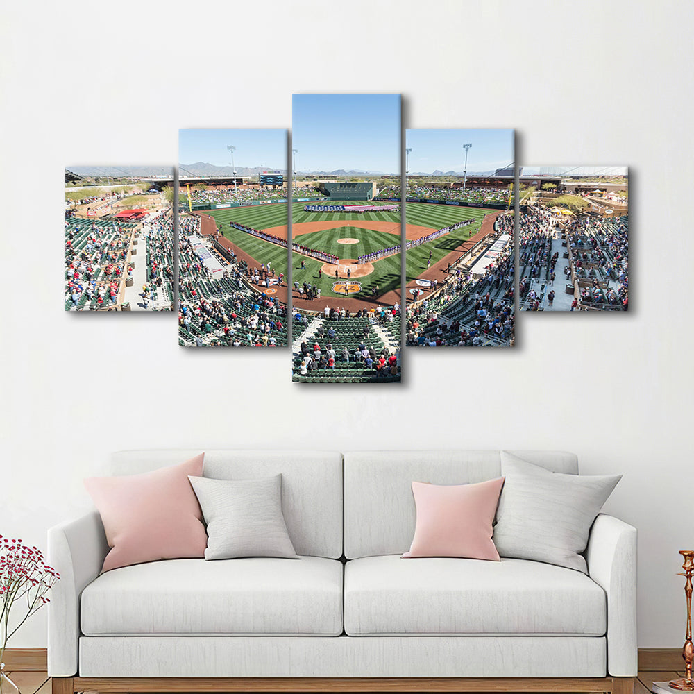 Salt River Fields Stadium, Stadium Canvas, Sport Art, Fan Gifts, 5 Panel, Large Canvas, Canvas Print Wall Art