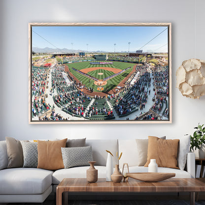 Salt River Fields Stadium, Stadium Canvas, Sport Art, Fan Gifts, Framed Canvas Print Wall Art, Floating Frame