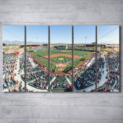 Salt River Fields Stadium, Stadium Canvas, Sport Art, Fan Gifts, 5 Panel B, Extra Large Canvas, Canvas Print Wall Art