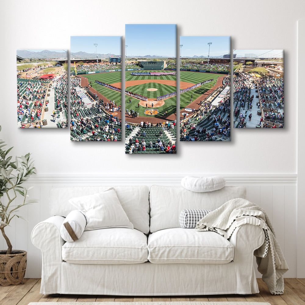Salt River Fields Stadium, Stadium Canvas, Sport Art, Fan Gifts, 5 Panel, Large Canvas, Canvas Print Wall Art
