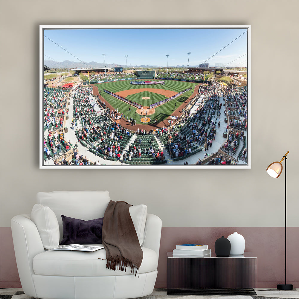 Salt River Fields Stadium, Stadium Canvas, Sport Art, Fan Gifts, Framed Canvas Print Wall Art, Floating Frame