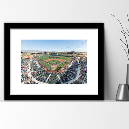 Salt River Fields Stadium, Stadium Canvas, Sport Art, Fan Gifts, White Border Framed Art Print Wall Decor