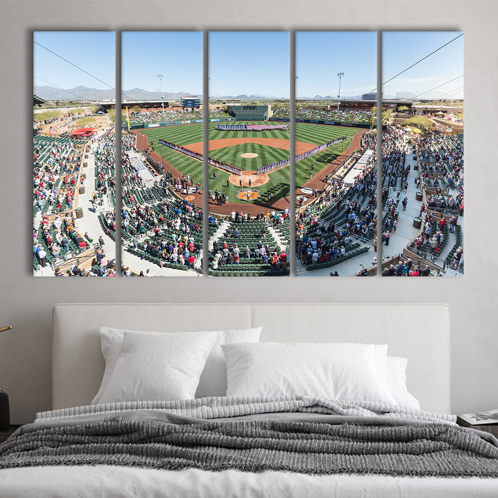 Salt River Fields Stadium, Stadium Canvas, Sport Art, Fan Gifts, 5 Panel B, Extra Large Canvas, Canvas Print Wall Art