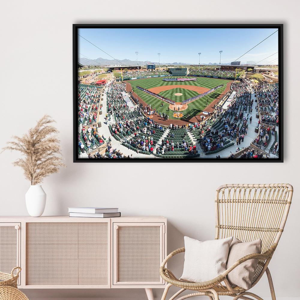 Salt River Fields Stadium, Stadium Canvas, Sport Art, Fan Gifts, Framed Canvas Print Wall Art, Floating Frame