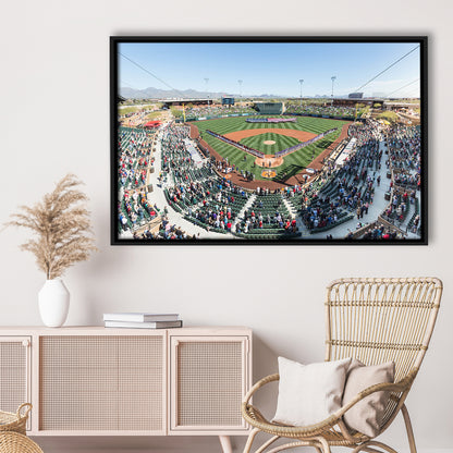 Salt River Fields Stadium, Stadium Canvas, Sport Art, Fan Gifts, Framed Canvas Print Wall Art, Floating Frame