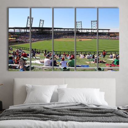 Salt River Fields Stadium, Stadium Canvas, Sport Art, 5 Panel B, Extra Large Canvas, Canvas Print Wall Art