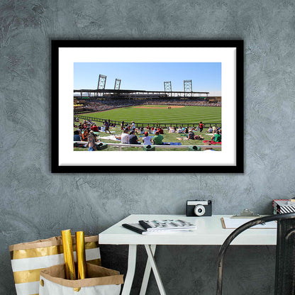 Salt River Fields Stadium, Stadium Canvas, Sport Art, Gift for him, White Border Framed Art Print Wall Decor