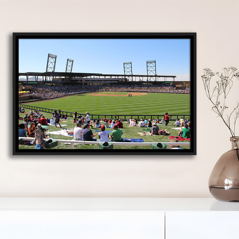 Salt River Fields Stadium, Stadium Canvas, Sport Art, Framed Canvas Print Wall Art, Floating Frame