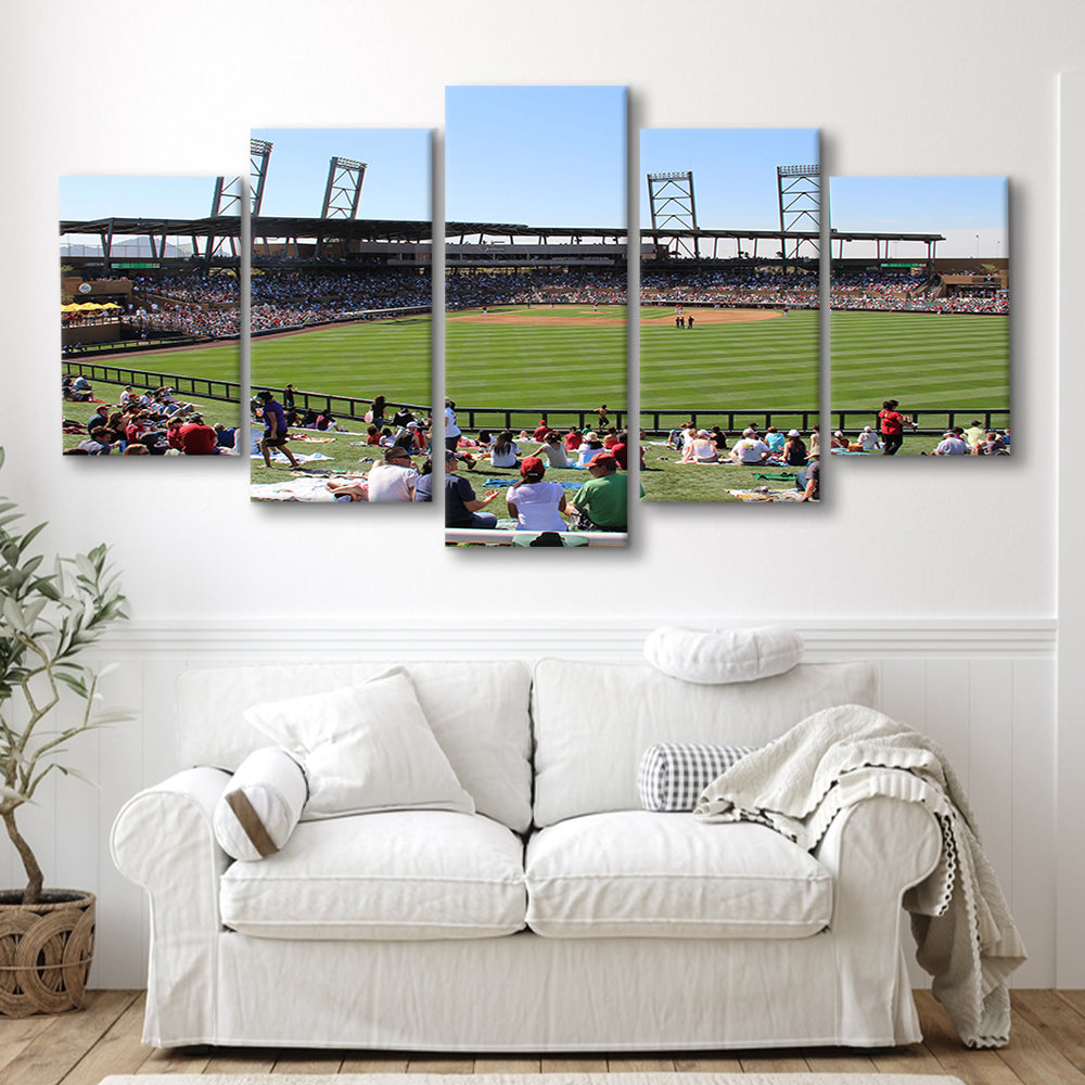 Salt River Fields Stadium, Stadium Canvas, Sport Art, Gift for him, 5 Panel, Large Canvas, Canvas Print Wall Art