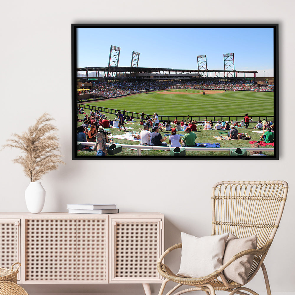 Salt River Fields Stadium, Stadium Canvas, Sport Art, Framed Canvas Print Wall Art, Floating Frame