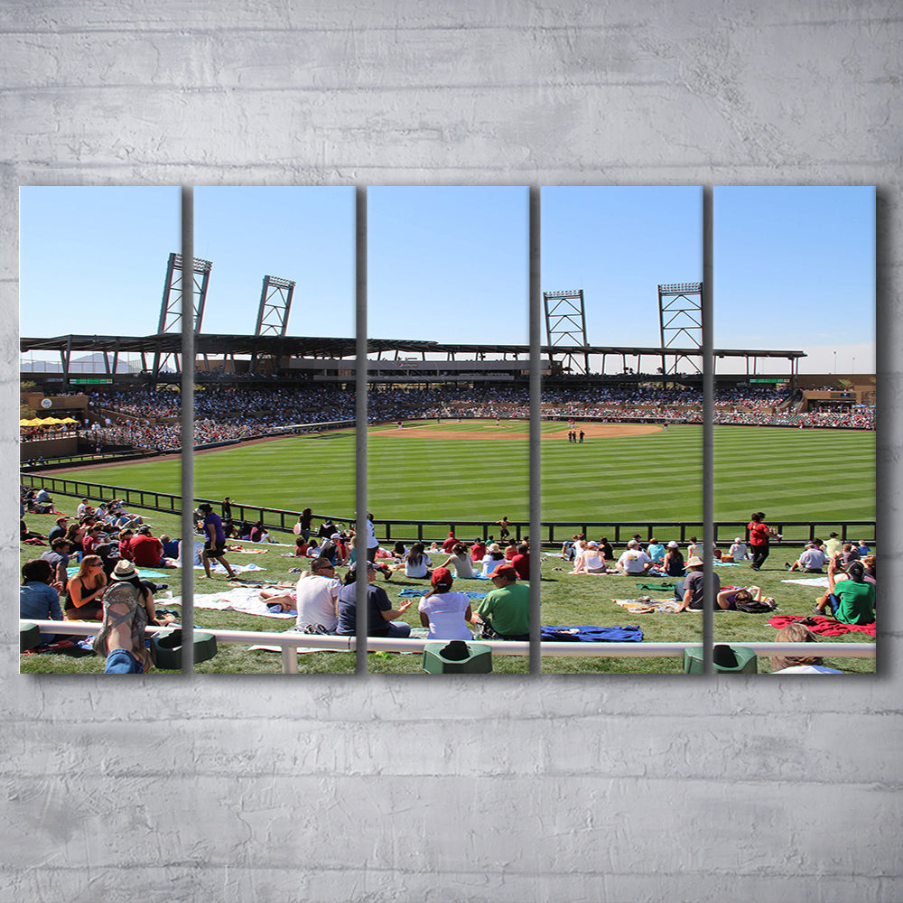 Salt River Fields Stadium, Stadium Canvas, Sport Art, 5 Panel B, Extra Large Canvas, Canvas Print Wall Art