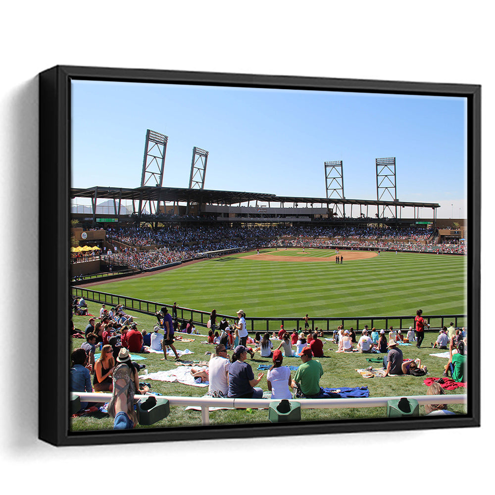 Salt River Fields Stadium, Stadium Canvas, Sport Art, Framed Canvas Print Wall Art, Floating Frame