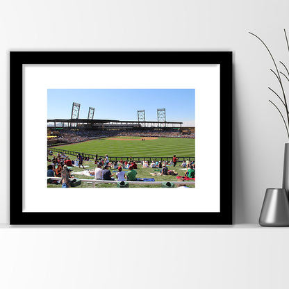 Salt River Fields Stadium, Stadium Canvas, Sport Art, Gift for him, White Border Framed Art Print Wall Decor
