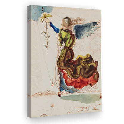 Salvador Dali Angel Of The Annunciation Print, Salvador Dali Exhibition Wall Art Print, Canvas Print, Canvas Decor
