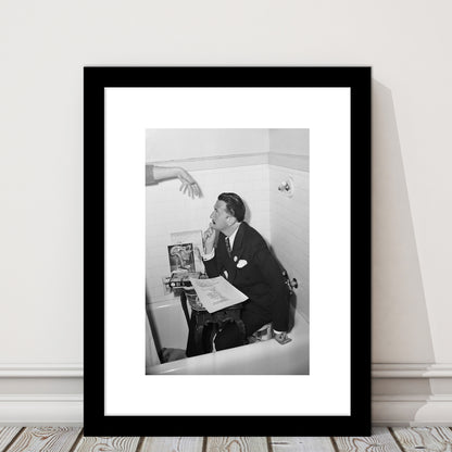 Salvador Dali Black and White Art Famous Surrealist Painter, Framed Art Print White Border Wall Decor