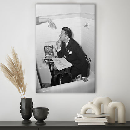Salvador Dali Black and White Art Famous Surrealist Painter, Canvas Print Wall Art