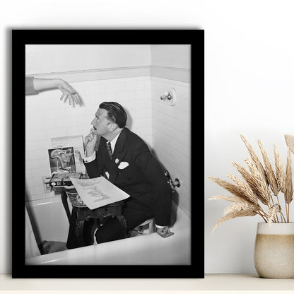 Salvador Dali Black and White Art Famous Surrealist Painter, Framed Art Print Wall Decor