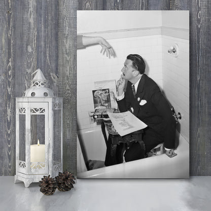 Salvador Dali Black and White Art Famous Surrealist Painter, Canvas Print Wall Art