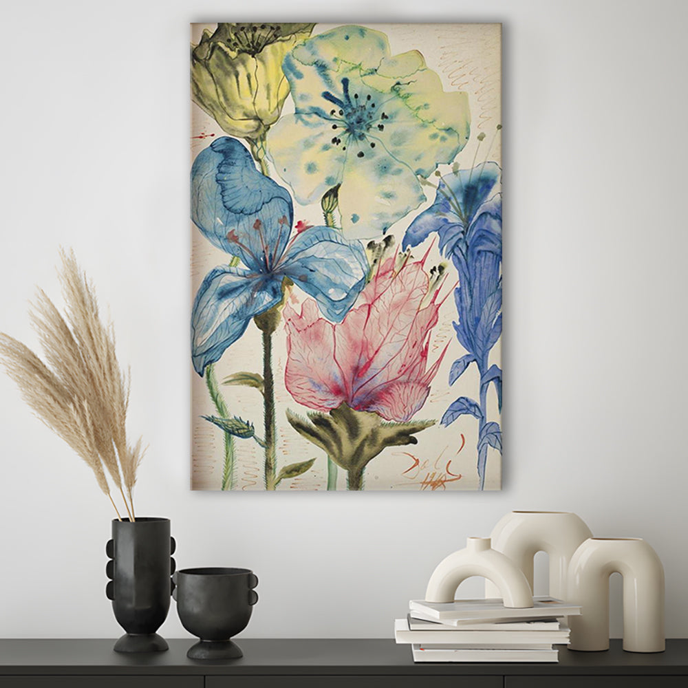 Salvador Dali Fleurs 1948 Print, Dali Flowers, Wildflower Print, Modern Art, Canvas Print, Canvas Decor