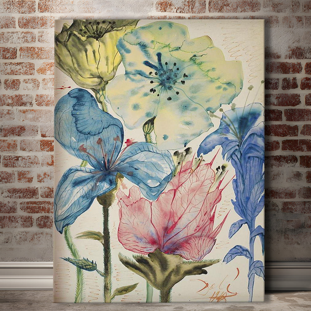 Salvador Dali Fleurs 1948 Print, Dali Flowers, Wildflower Print, Modern Art, Canvas Print, Canvas Decor