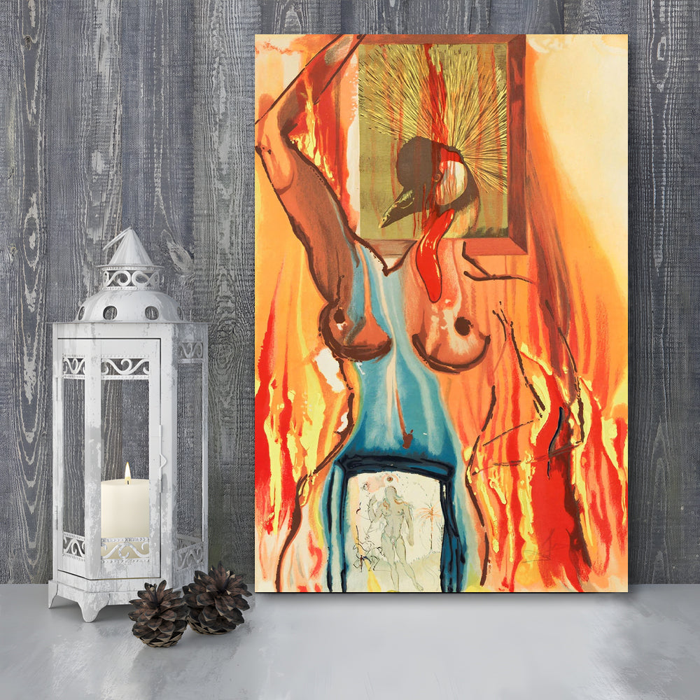 Salvador Dali Phoenix Print, Dali Exhibition Print, Surrealism, Art Reproduction, Canvas Print, Canvas Decor
