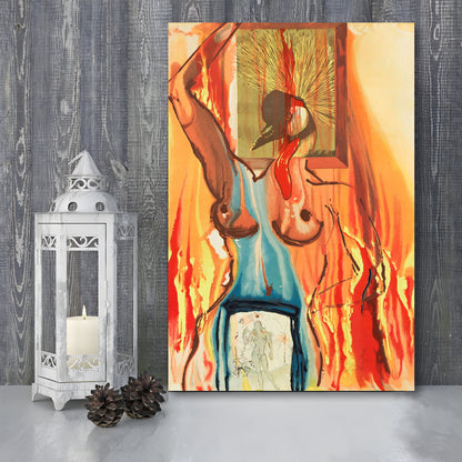 Salvador Dali Phoenix Print, Dali Exhibition Print, Surrealism, Art Reproduction, Canvas Print, Canvas Decor