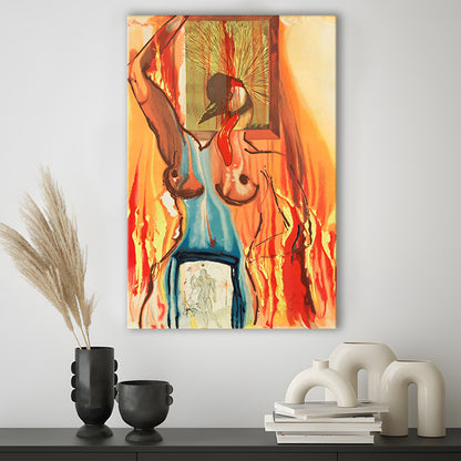 Salvador Dali Phoenix Print, Dali Exhibition Print, Surrealism, Art Reproduction, Canvas Print, Canvas Decor