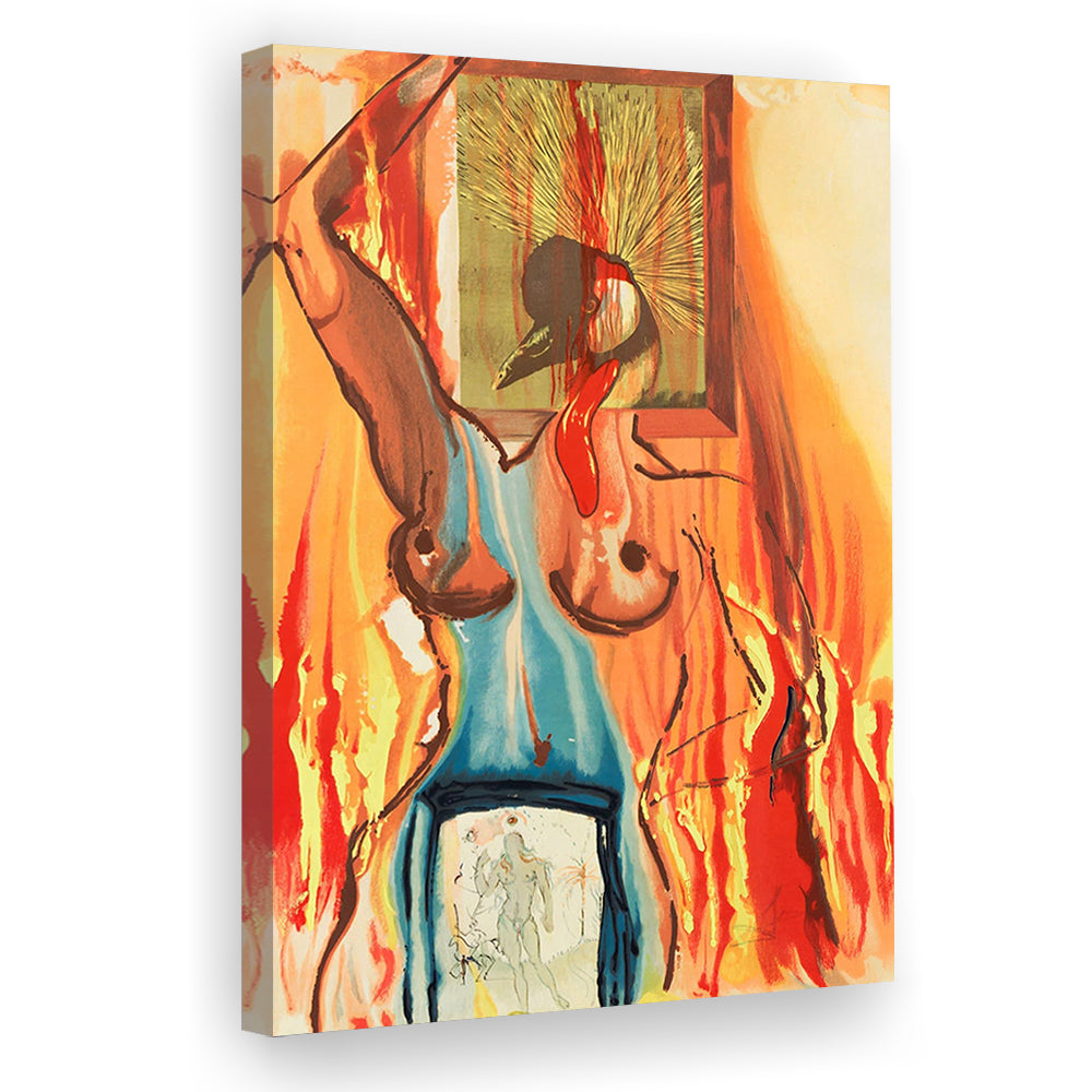 Salvador Dali Phoenix Print, Dali Exhibition Print, Surrealism, Art Reproduction, Canvas Print, Canvas Decor