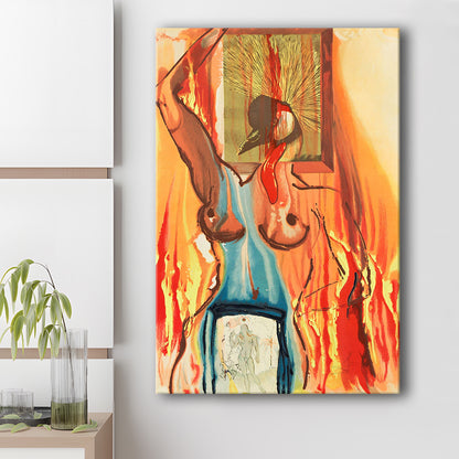 Salvador Dali Phoenix Print, Dali Exhibition Print, Surrealism, Art Reproduction, Canvas Print, Canvas Decor