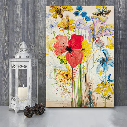 Salvador Dali Print, Salvador Dali Exhibition, Wildflower Print, Surrealism, Mid Century Modern, Canvas Print, Canvas Decor