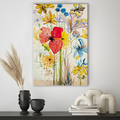 Salvador Dali Print, Salvador Dali Exhibition, Wildflower Print, Surrealism, Mid Century Modern, Canvas Print, Canvas Decor