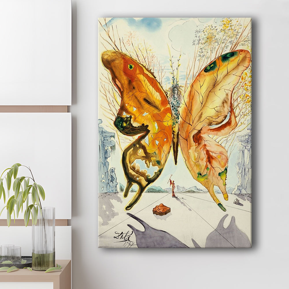 Salvador Dali Venus Butterfly Print, Salvador Dali Exhibition 1947, Butterfly, Butterfly Print, Surrealism, Canvas Print