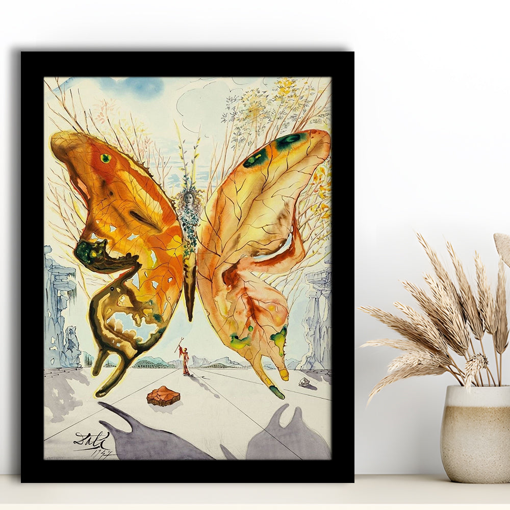 Salvador Dali Venus Butterfly Print, Salvador Dali Exhibition 1947, Framed Art Print, Fine Art Print